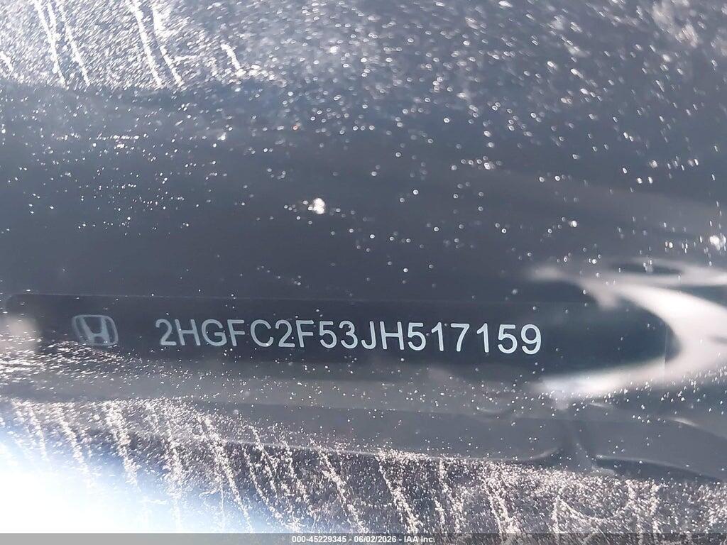 2HGFC2F53JH517159 2018 HONDA CIVIC photo no. 9