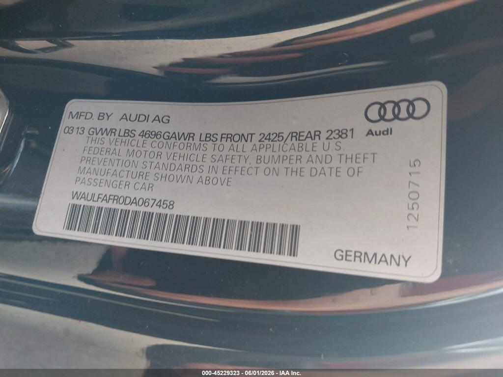 WAULFAFR0DA067458 2013 AUDI A5 photo no. 9