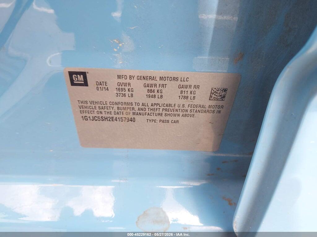 1G1JC5SH2E4157940 2014 CHEVROLET SONIC photo no. 9