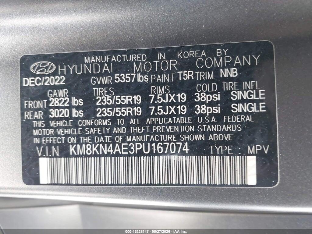 KM8KN4AE3PU167074 2023 HYUNDAI IONIQ 5 photo no. 9