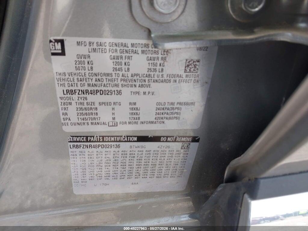LRBFZNR48PD029136 2023 BUICK ENVISION photo no. 9