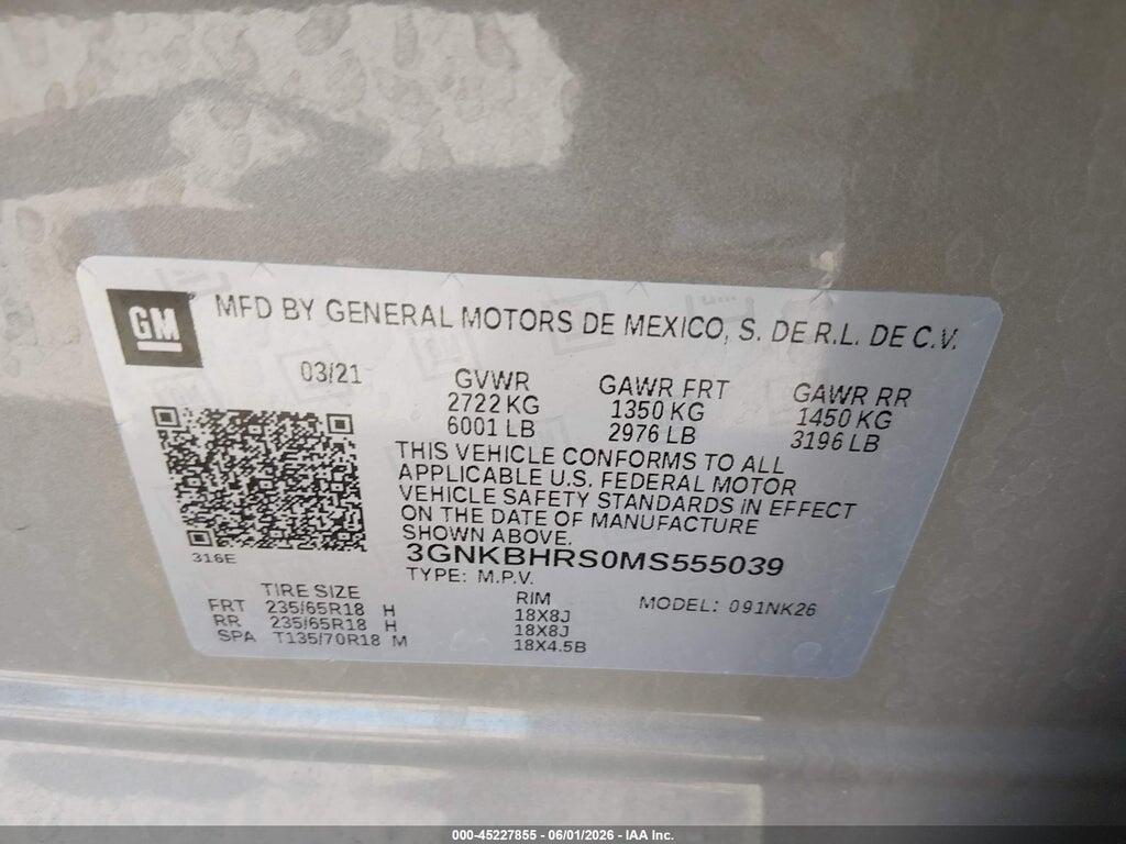 3GNKBHRS0MS555039 2021 CHEVROLET BLAZER photo no. 9