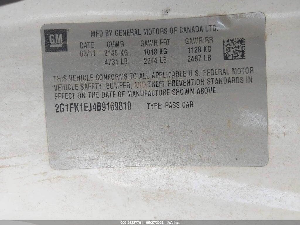 2G1FK1EJ4B9169810 2011 CHEVROLET CAMARO photo no. 9