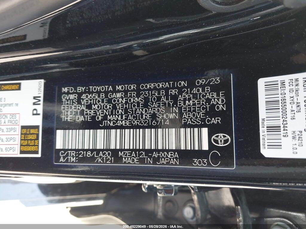 JTNC4MBE9R3216714 2024 TOYOTA COROLLA photo no. 9