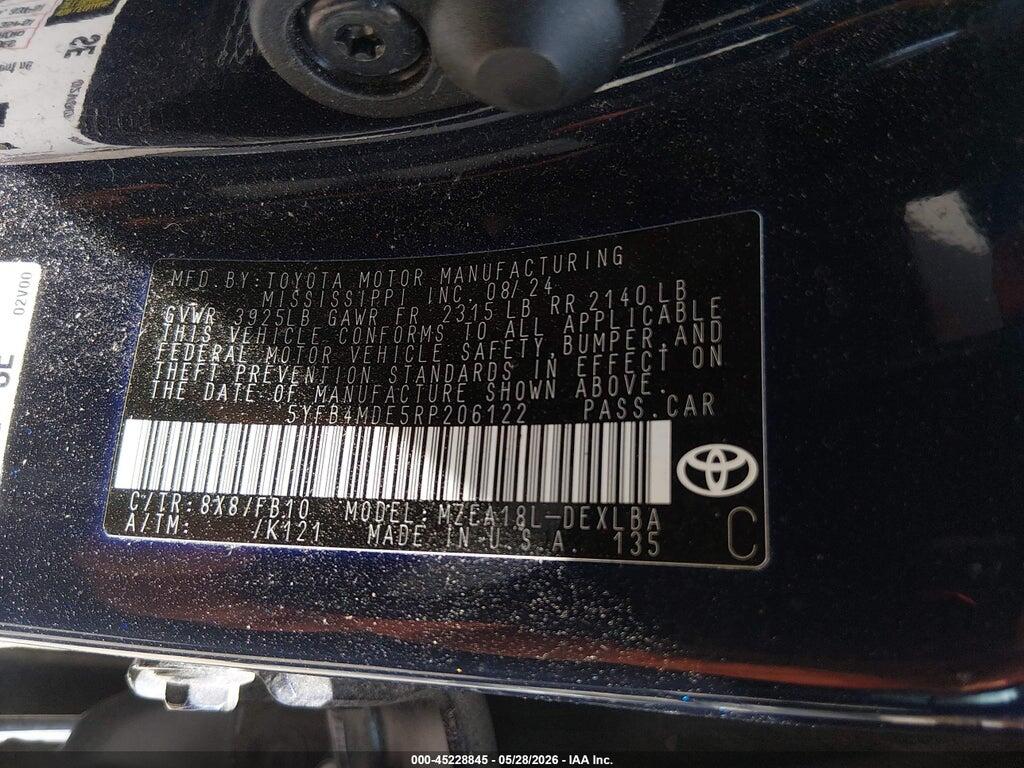 5YFB4MDE5RP206122 2024 TOYOTA COROLLA photo no. 9
