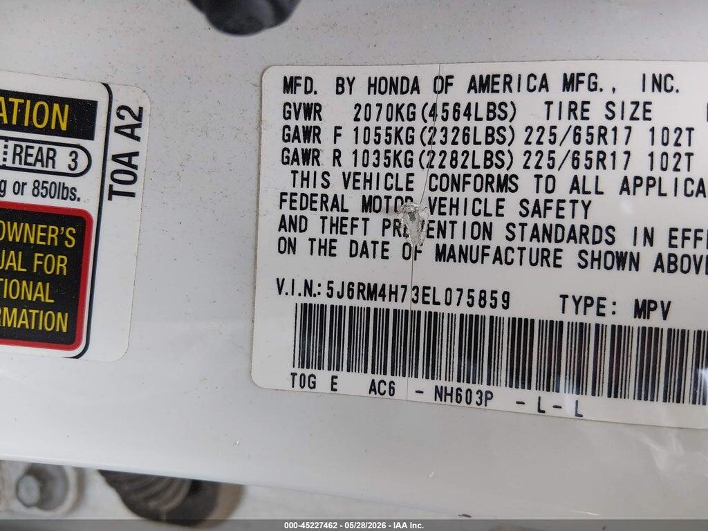 5J6RM4H73EL075859 2014 HONDA CR-V photo no. 9