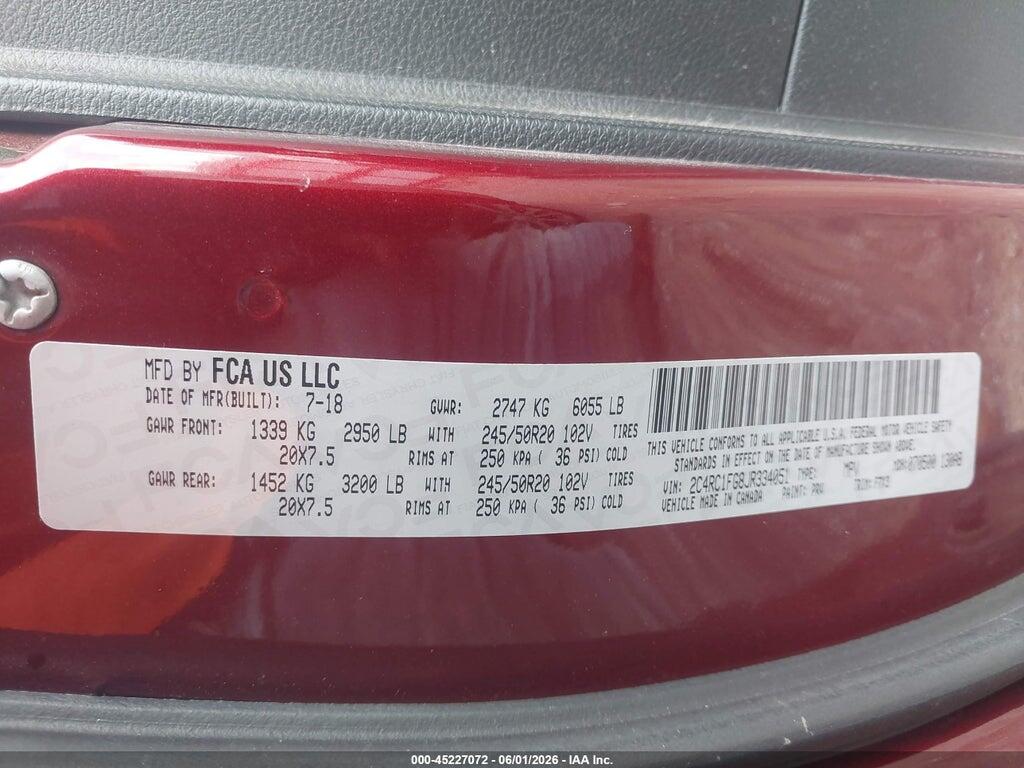 2C4RC1FG8JR334051 2018 CHRYSLER PACIFICA photo no. 9