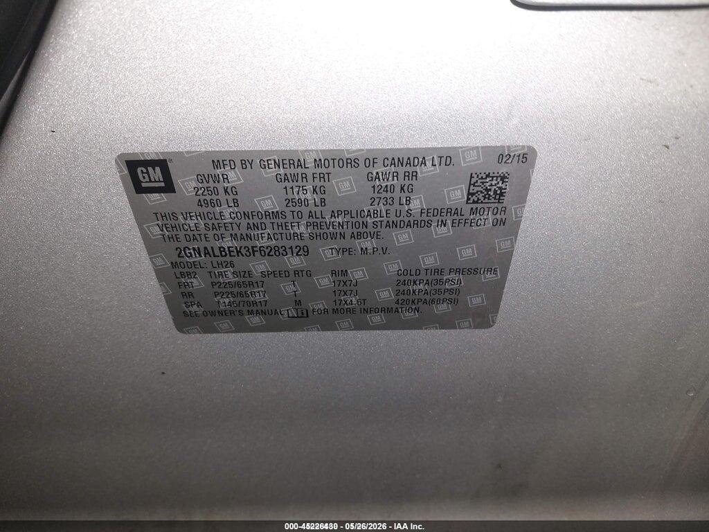 2GNALBEK3F6283129 2015 CHEVROLET EQUINOX photo no. 9