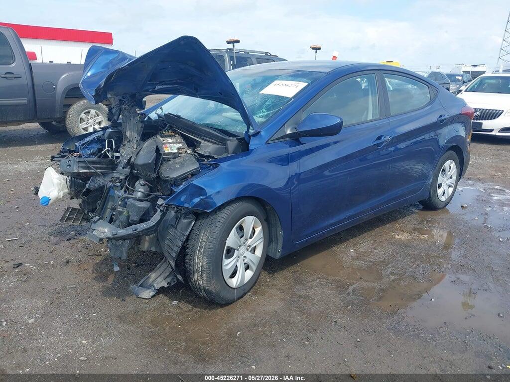 5NPDH4AE0GH688123 2016 HYUNDAI ELANTRA photo no. 2