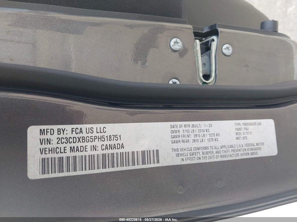 2C3CDXBG5PH518751 2023 DODGE CHARGER photo no. 9