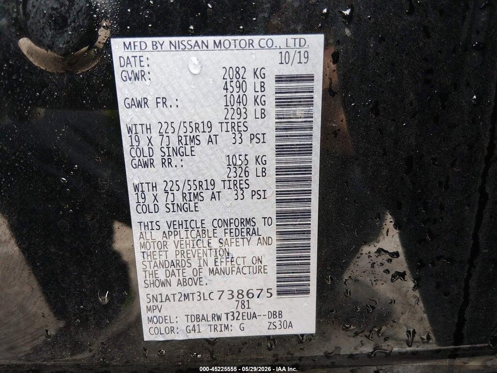 5N1AT2MT3LC738675 2020 NISSAN ROGUE photo no. 9