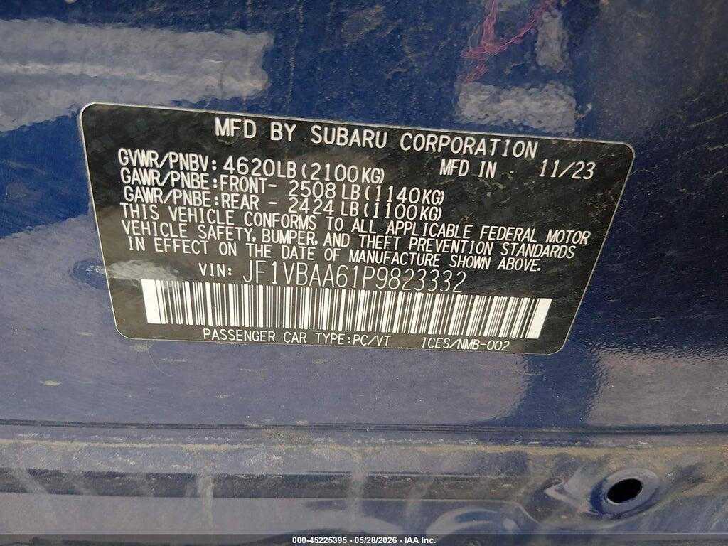 JF1VBAA61P9823332 2023 SUBARU WRX photo no. 9