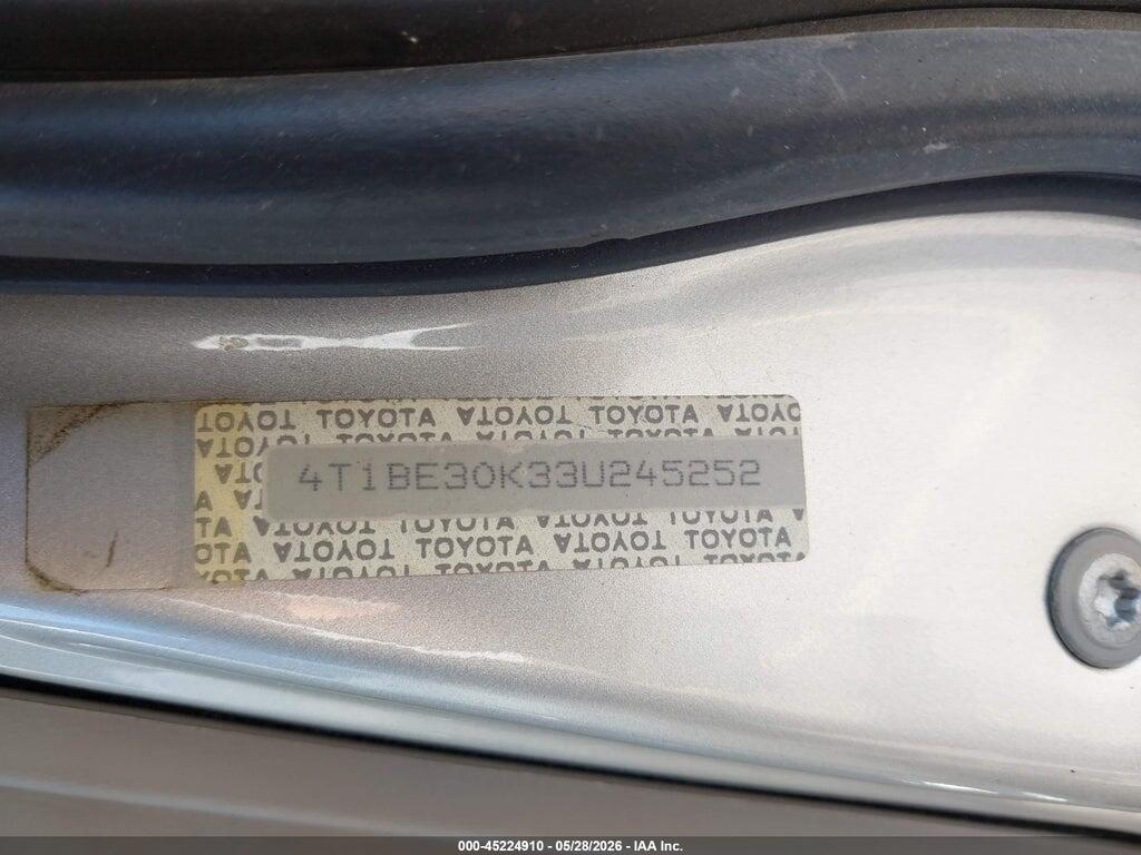 4T1BE30K33U245252 2003 TOYOTA CAMRY photo no. 9