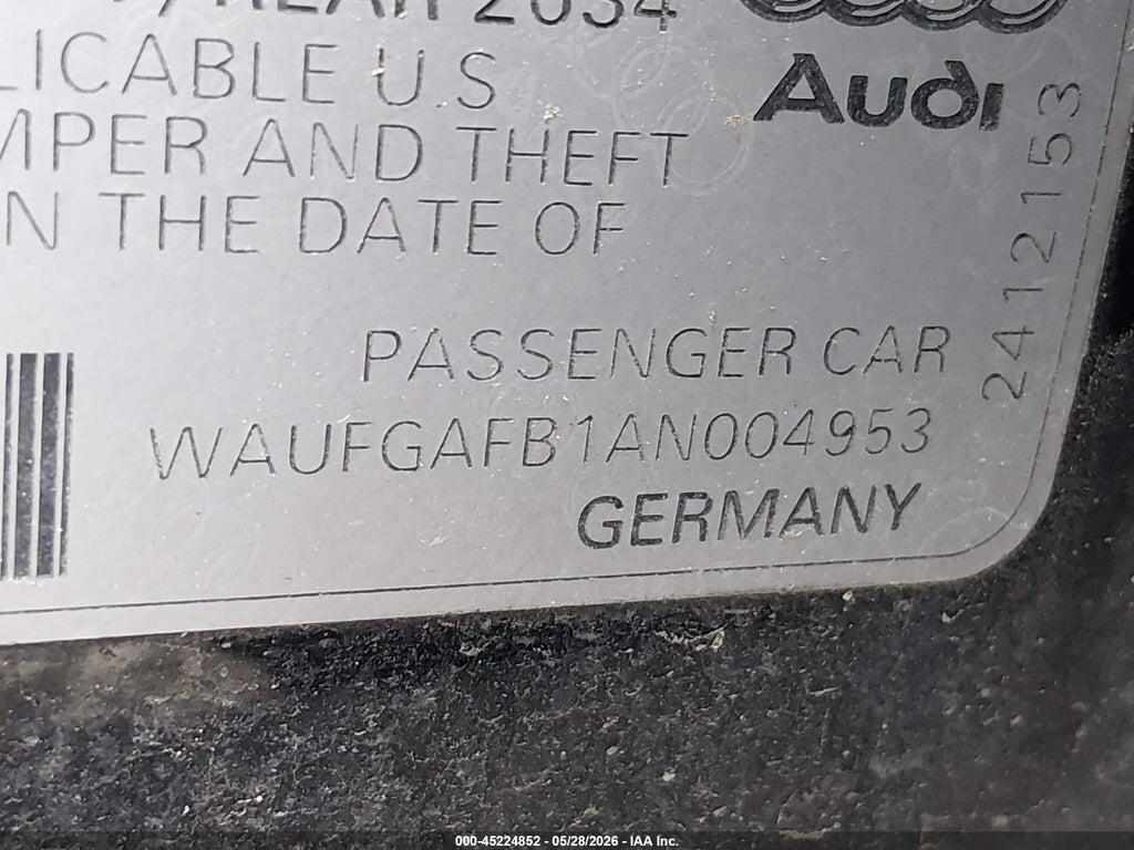 WAUFGAFB1AN004953 2010 AUDI A6 photo no. 9
