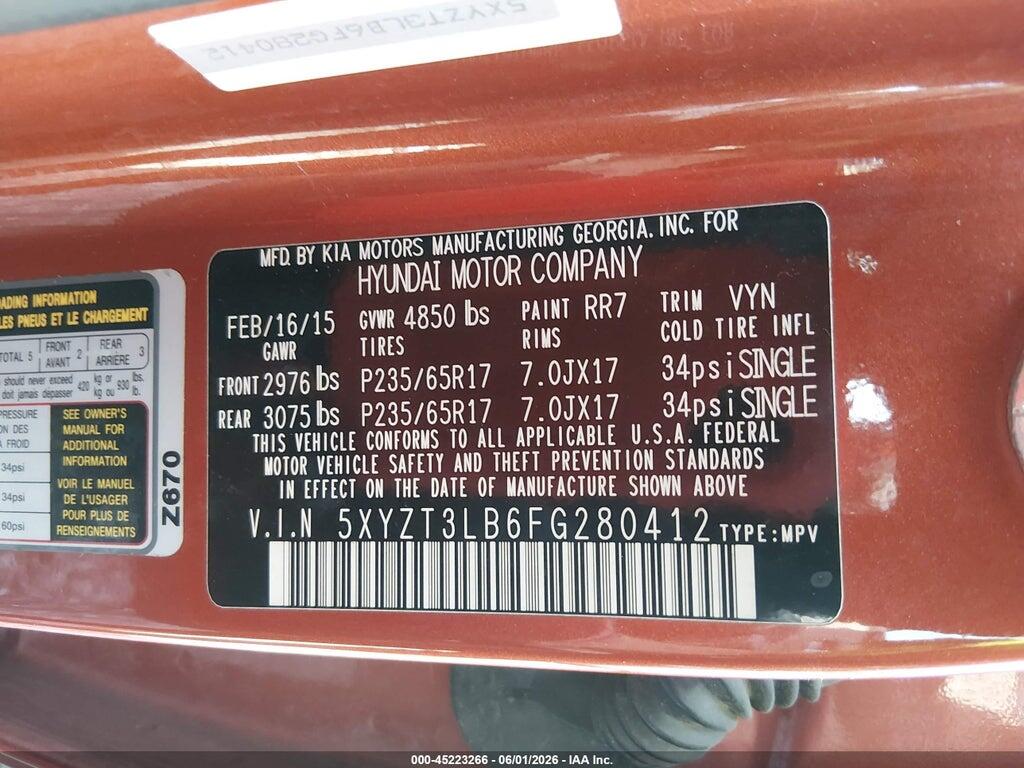 5XYZT3LB6FG280412 2015 HYUNDAI SANTA FE SPORT photo no. 9