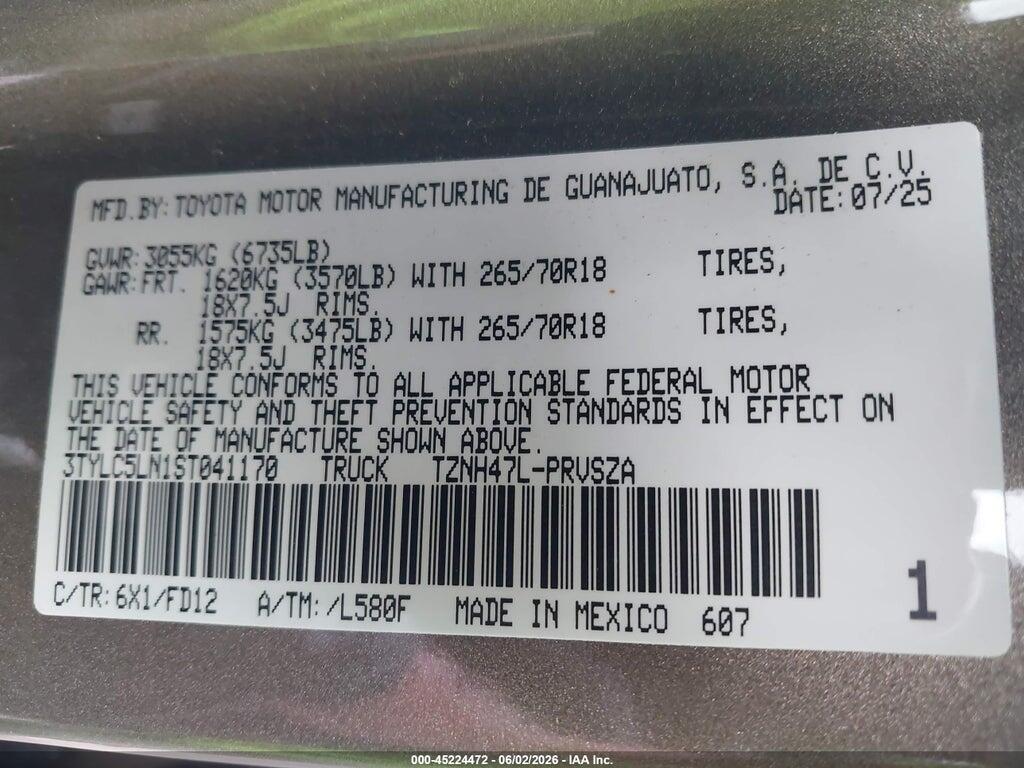 3TYLC5LN1ST041170 2025 TOYOTA TACOMA HYBRID photo no. 9