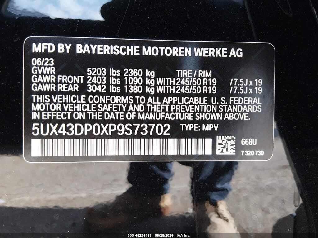 5UX43DP0XP9S73702 2023 BMW X3 photo no. 9
