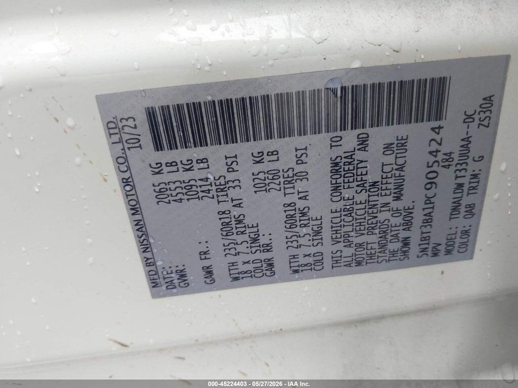 5N1BT3BA1PC905424 2023 NISSAN ROGUE photo no. 9