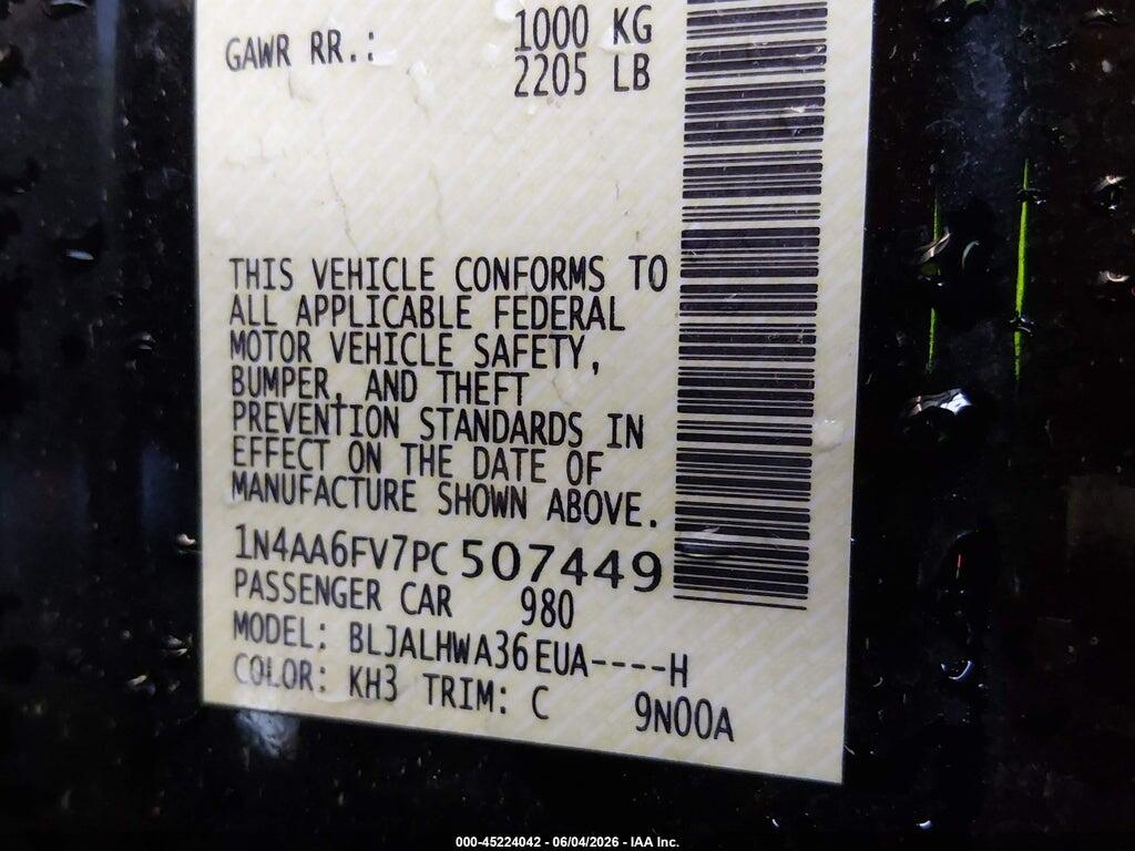 1N4AA6FV7PC507449 2023 NISSAN MAXIMA photo no. 9