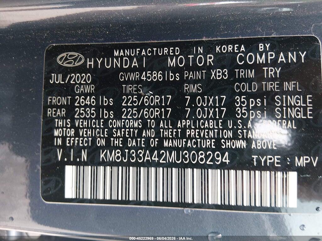 KM8J33A42MU308294 2021 HYUNDAI TUCSON photo no. 9