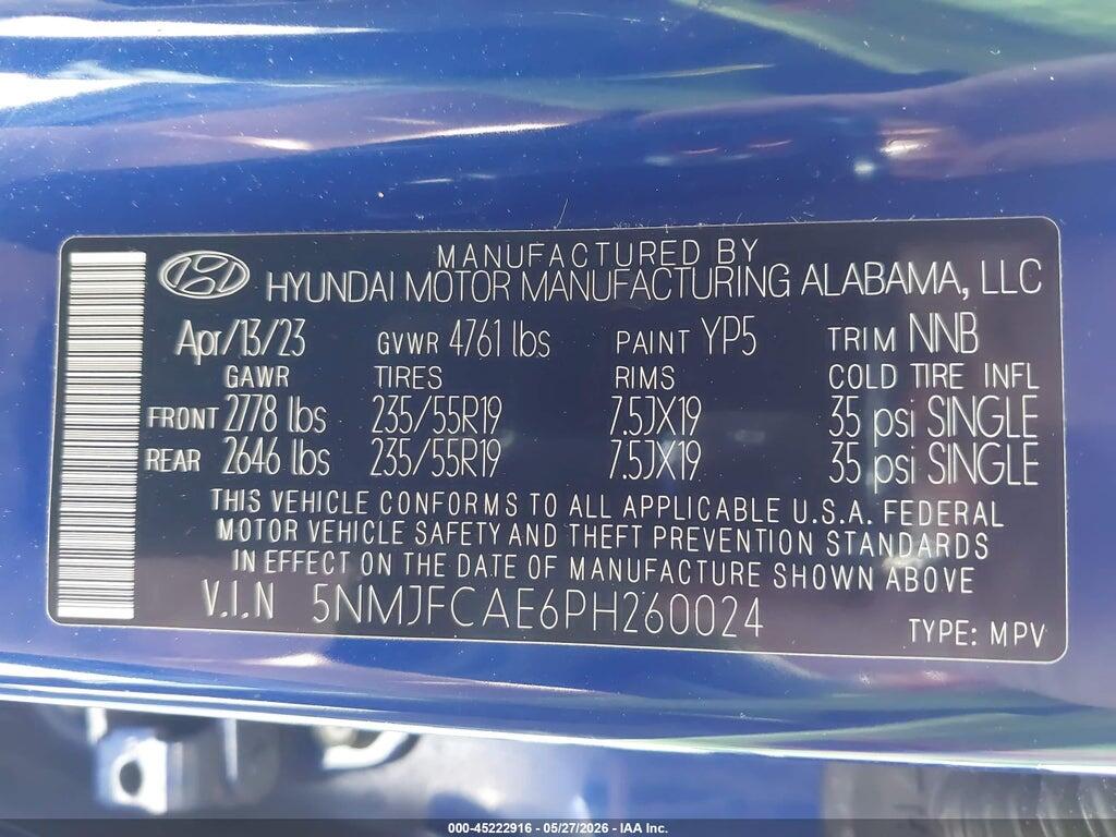 5NMJFCAE6PH260024 2023 HYUNDAI TUCSON photo no. 9