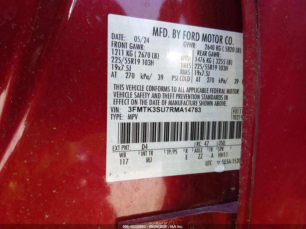 3FMTK3SU7RMA14783 2024 FORD MUSTANG MACH-E photo no. 9