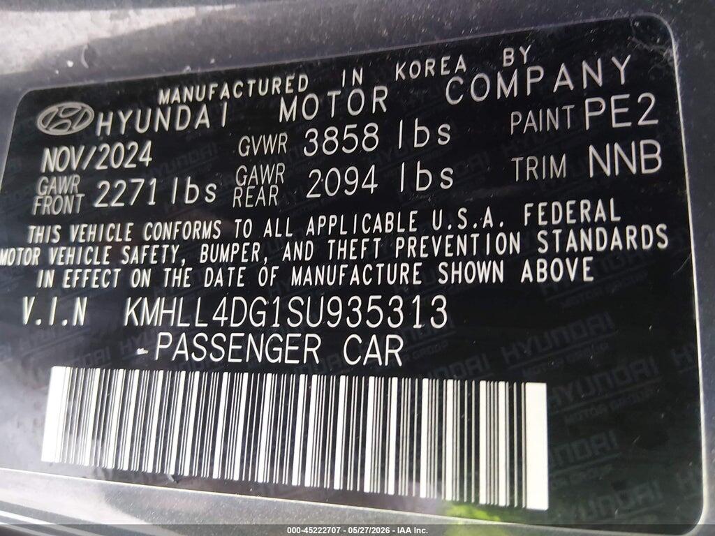 KMHLL4DG1SU935313 2025 HYUNDAI ELANTRA photo no. 9