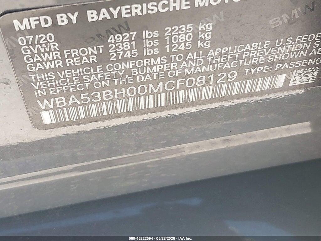 WBA53BH00MCF08129 2021 BMW 530I photo no. 9