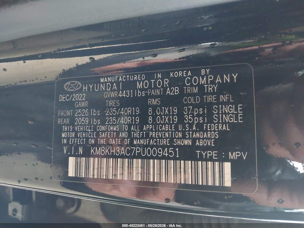 KM8KH3AC7PU009451 2023 HYUNDAI KONA N photo no. 9