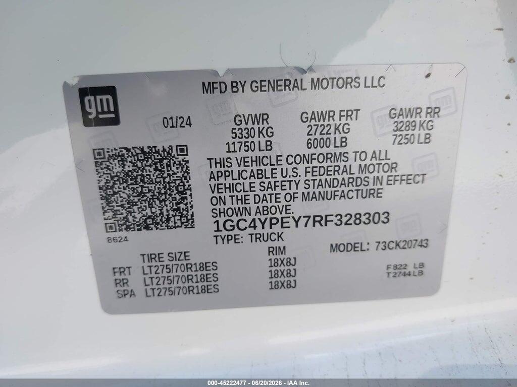 1GC4YPEY7RF328303 2024 CHEVROLET SILVERADO 2500HD photo no. 8
