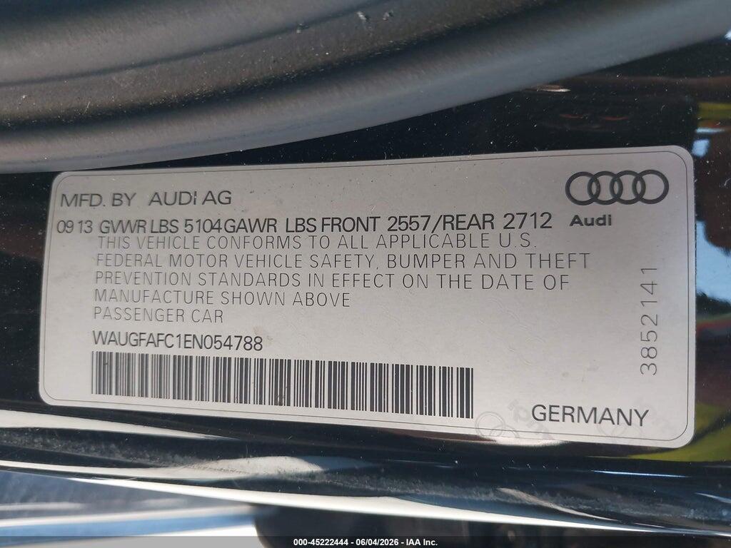 WAUGFAFC1EN054788 2014 AUDI A6 photo no. 9
