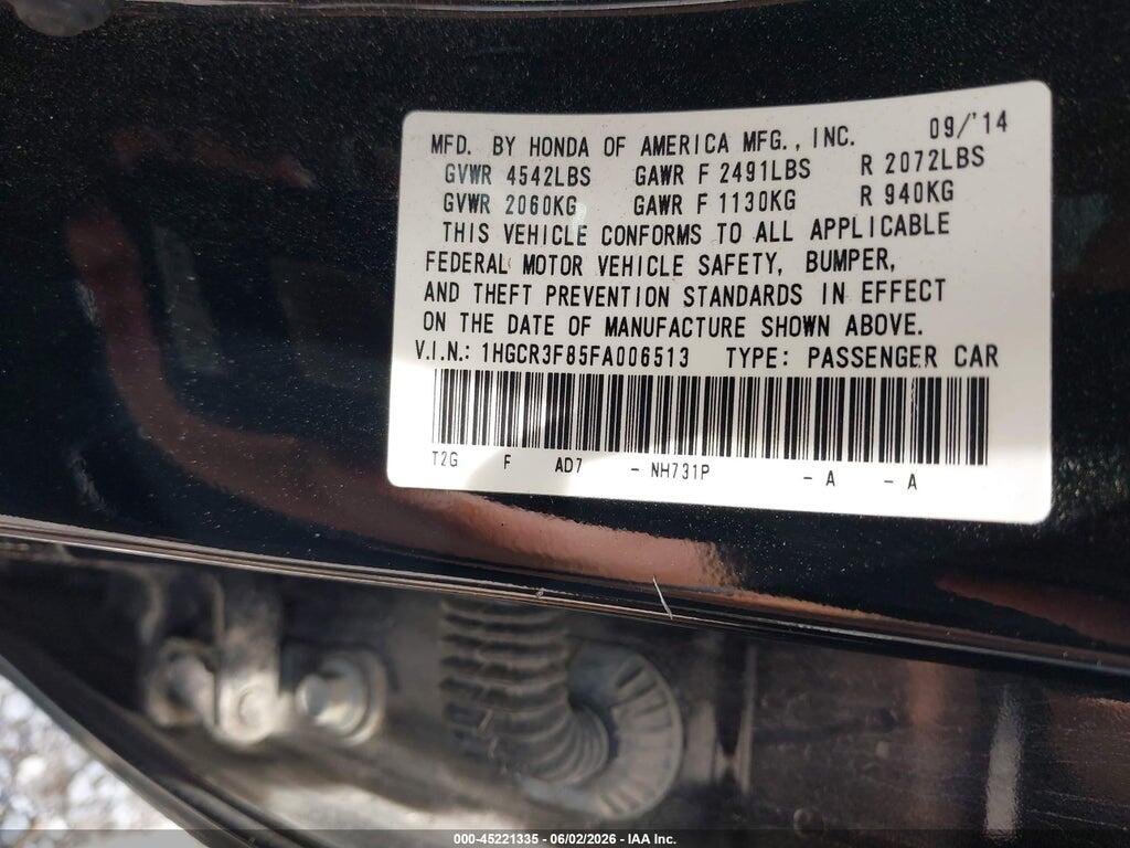 1HGCR3F85FA006513 2015 HONDA ACCORD photo no. 9
