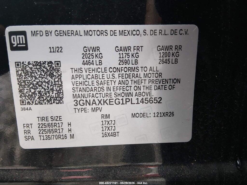3GNAXKEG1PL145652 2023 CHEVROLET EQUINOX photo no. 9