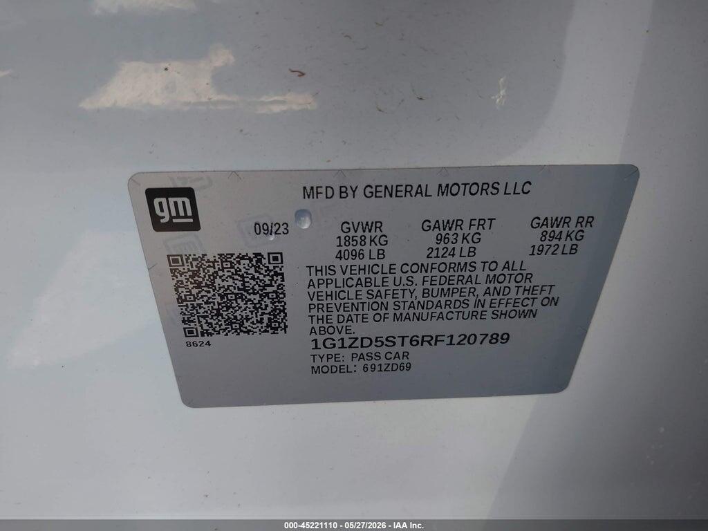 1G1ZD5ST6RF120789 2024 CHEVROLET MALIBU photo no. 9