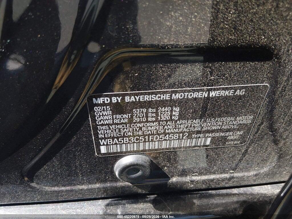 WBA5B3C51FD545812 2015 BMW 535I photo no. 9
