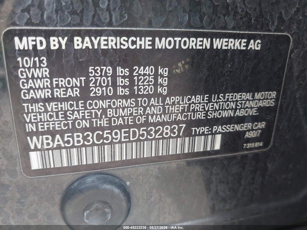 WBA5B3C59ED532837 2014 BMW 535I photo no. 9