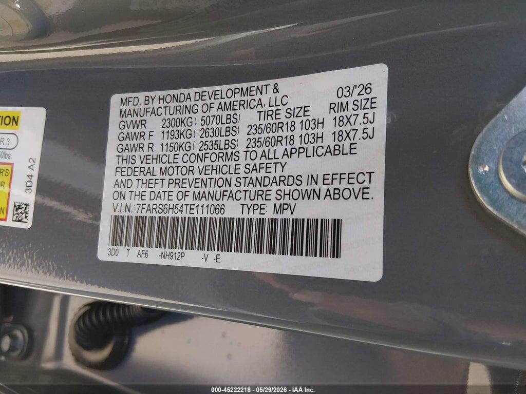 7FARS6H54TE111066 2026 HONDA CR-V HYBRID photo no. 9