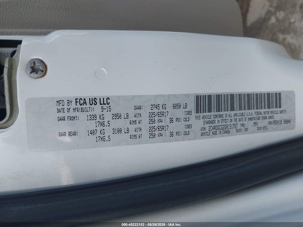 2C4RDGCG2GR151757 2016 DODGE GRAND CARAVAN photo no. 9