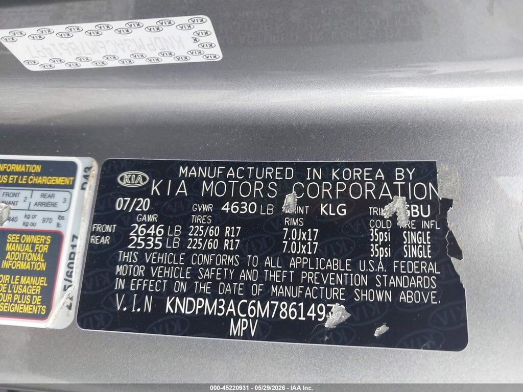 KNDPM3AC6M7861497 2021 KIA SPORTAGE photo no. 9