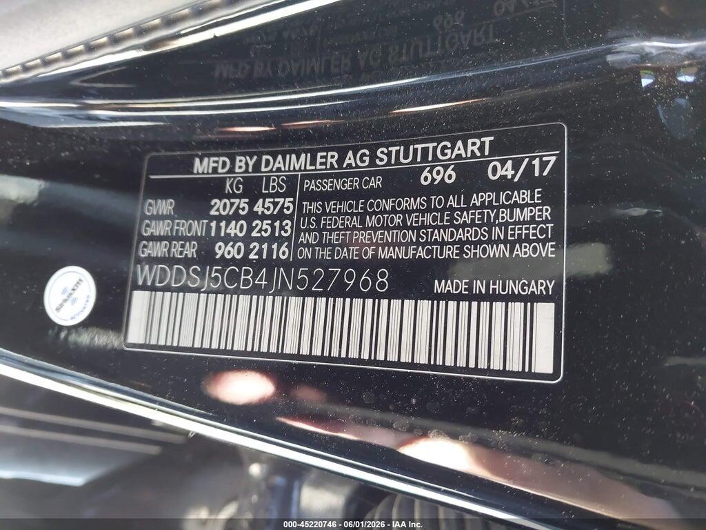 WDDSJ5CB4JN527968 2018 MERCEDES-BENZ AMG CLA 45 photo no. 9