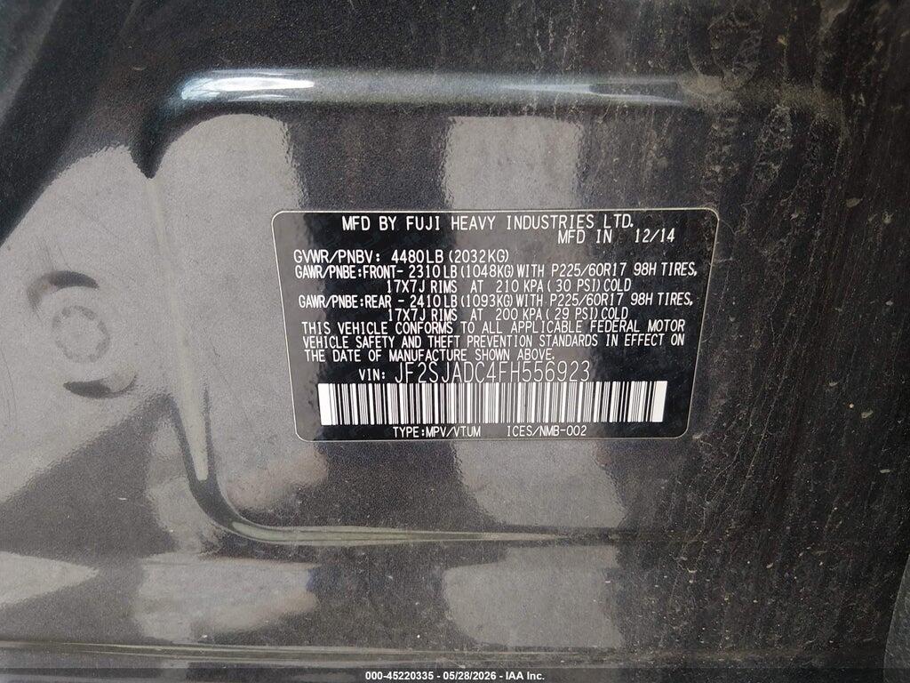 JF2SJADC4FH556923 2015 SUBARU FORESTER photo no. 9