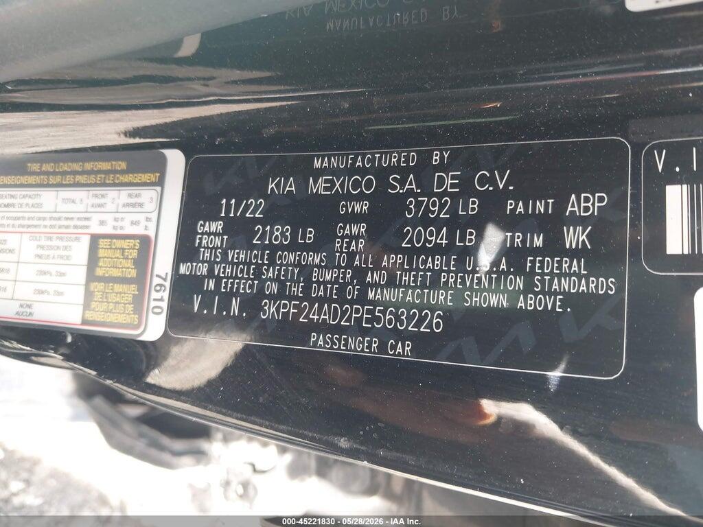 3KPF24AD2PE563226 2023 KIA FORTE photo no. 9