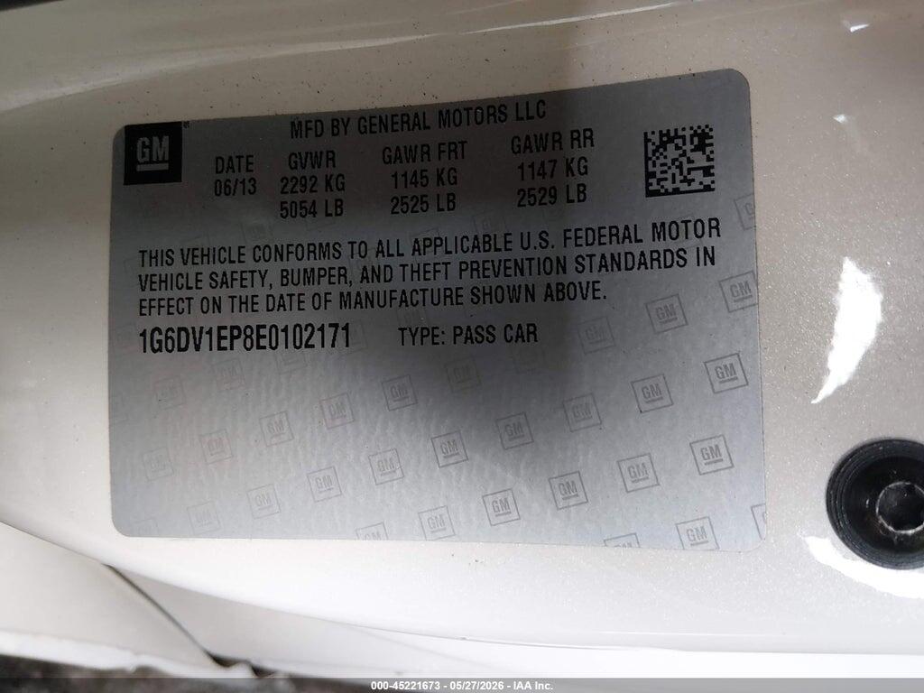 1G6DV1EP8E0102171 2014 CADILLAC CTS-V photo no. 9