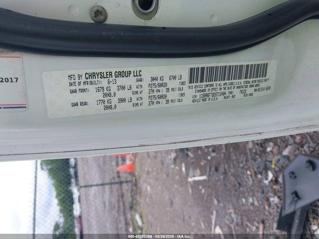 1C6RR6FT8DS712484 2013 RAM 1500 photo no. 9
