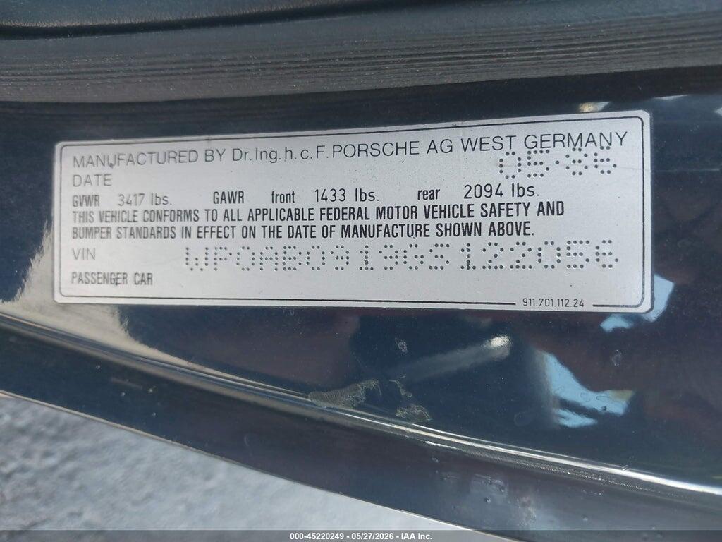WP0AB0919GS122056 1986 PORSCHE 911 photo no. 9