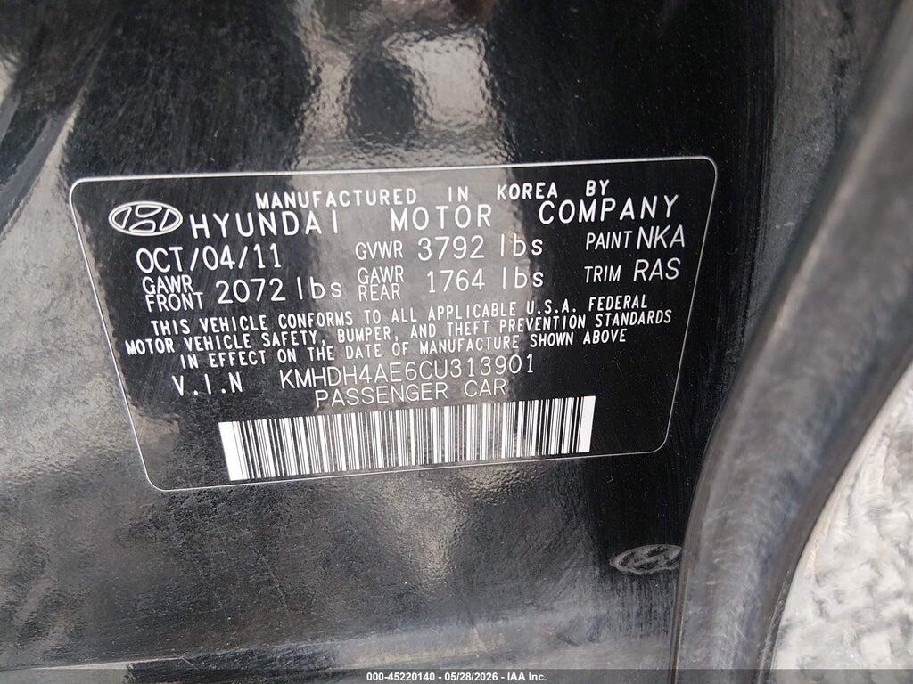 KMHDH4AE6CU313901 2012 HYUNDAI ELANTRA photo no. 9