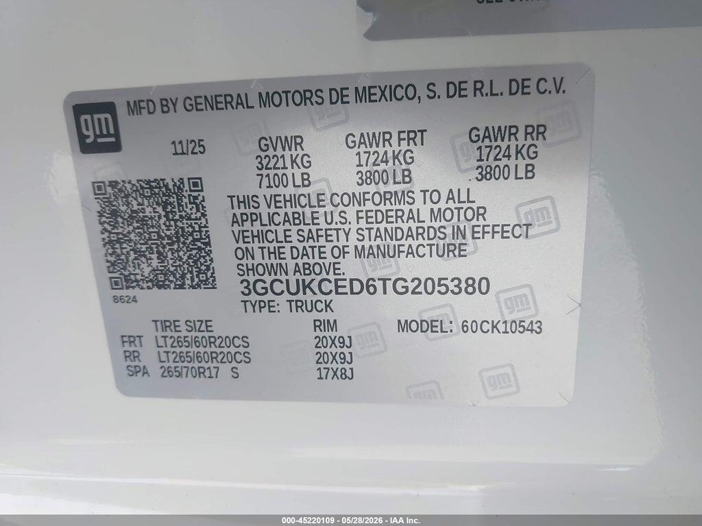 3GCUKCED6TG205380 2026 CHEVROLET SILVERADO 1500 photo no. 9