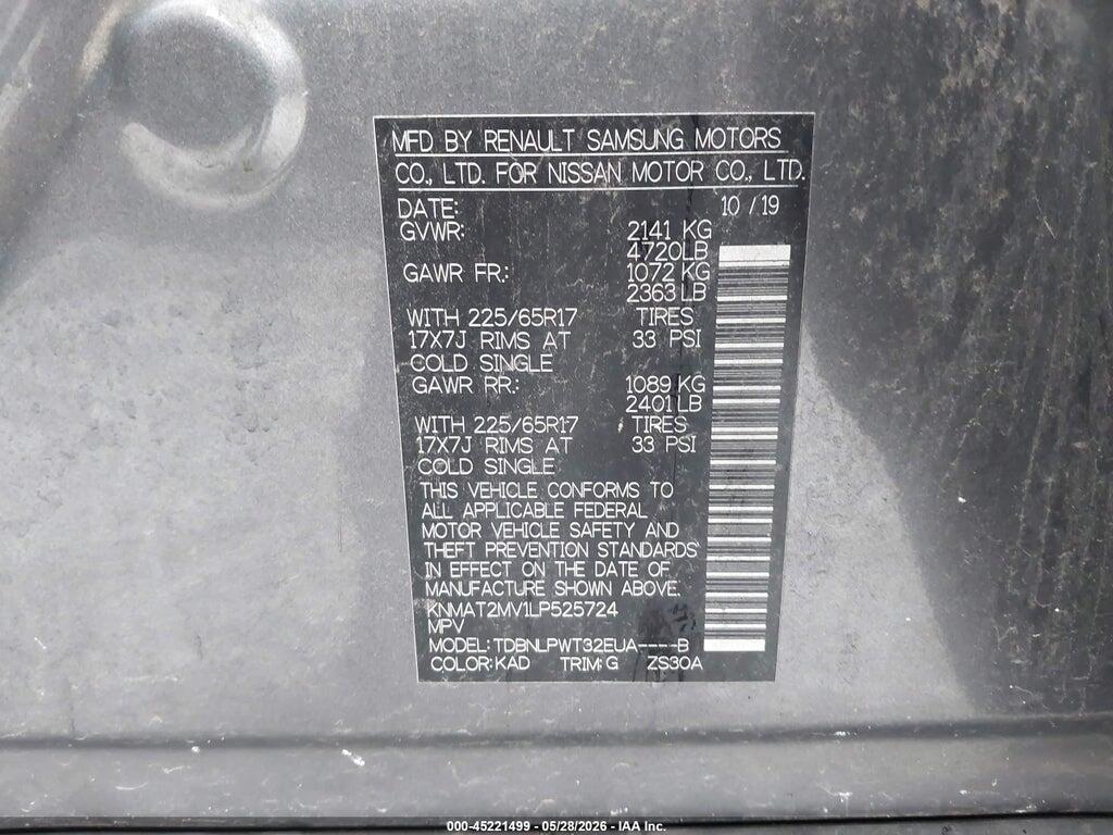 KNMAT2MV1LP525724 2020 NISSAN ROGUE photo no. 9