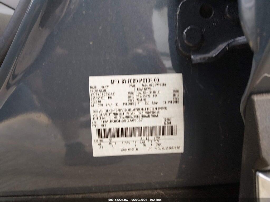 1FMUK8DH0SGA09037 2025 FORD EXPLORER photo no. 9