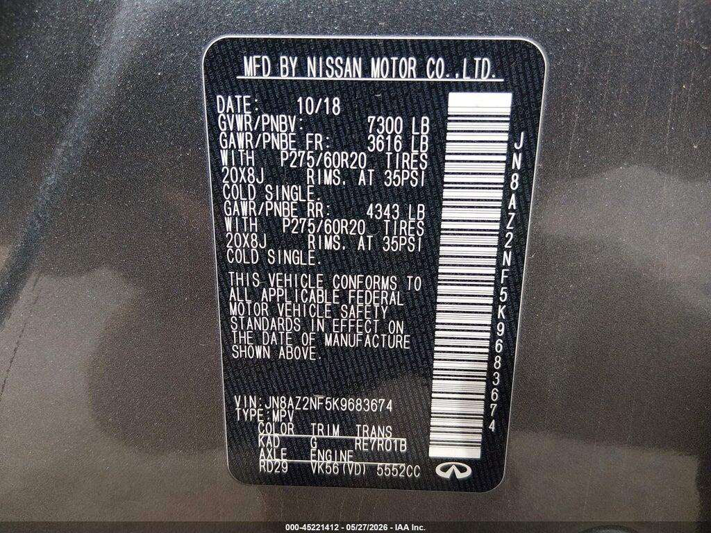 JN8AZ2NF5K9683674 2019 INFINITI QX80 photo no. 9